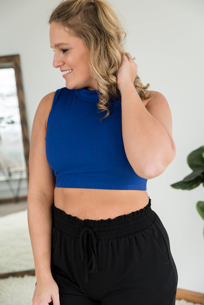 Live for the Day Crop Top in Blue