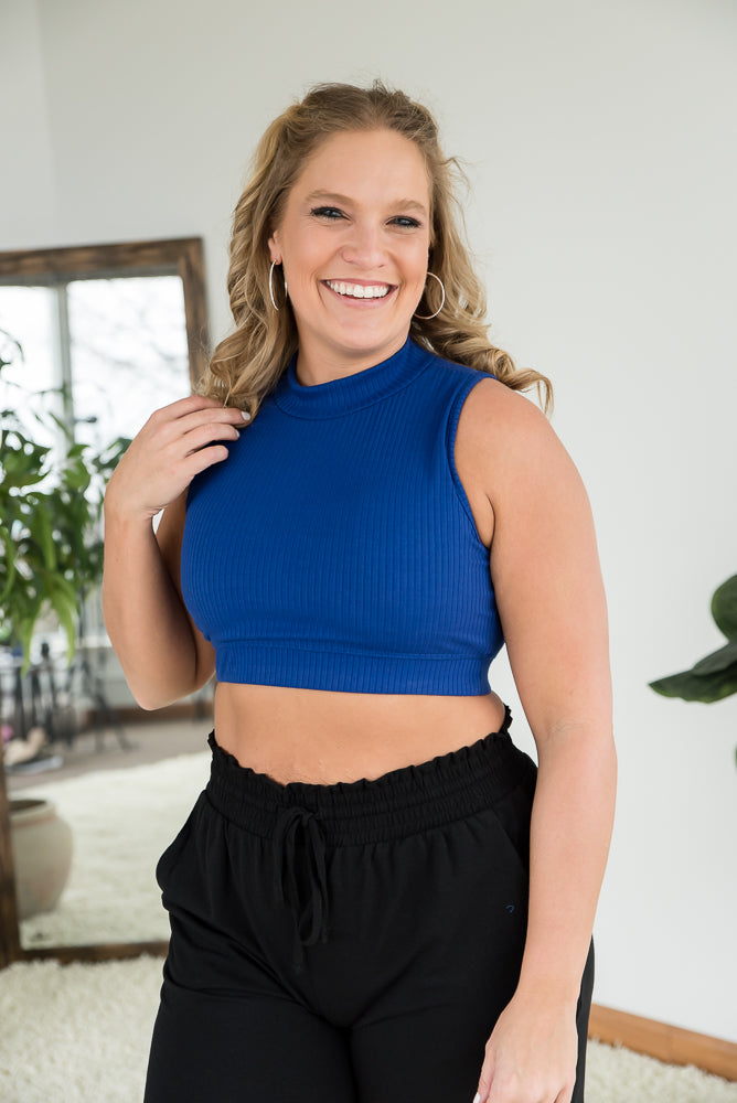 Live for the Day Crop Top in Blue