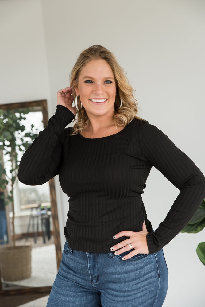 More Than a Feeling Top in Black