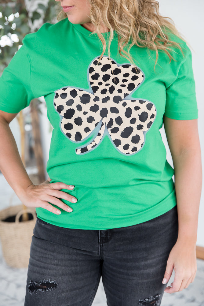 Leopard Clover Graphic Tee