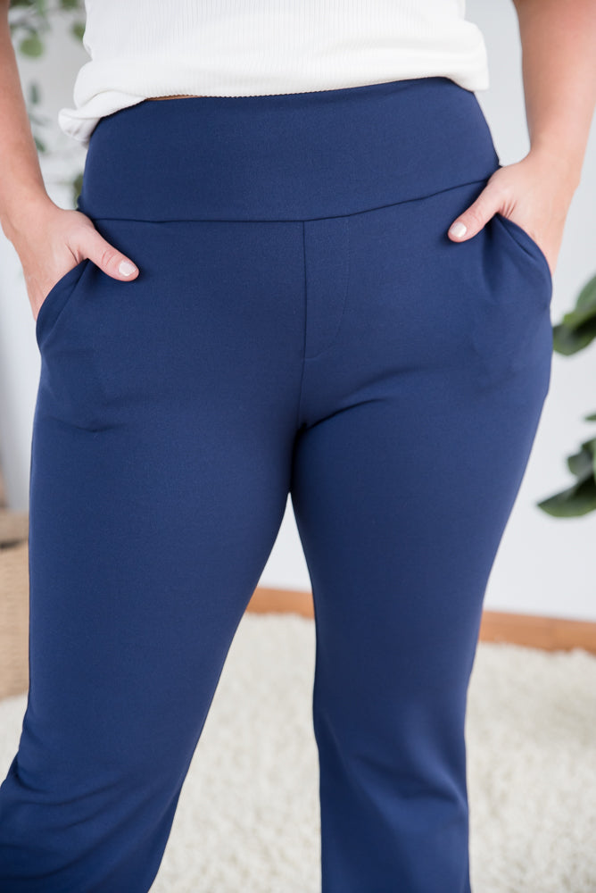Dare to Flare Pants in Navy
