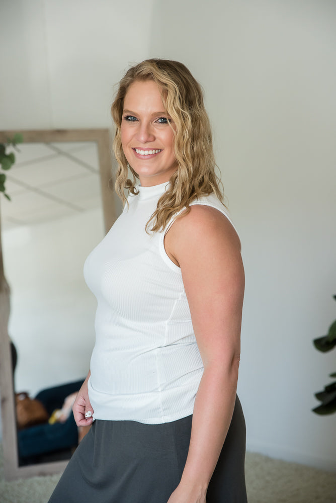 Ivory Haze Sleeveless Top