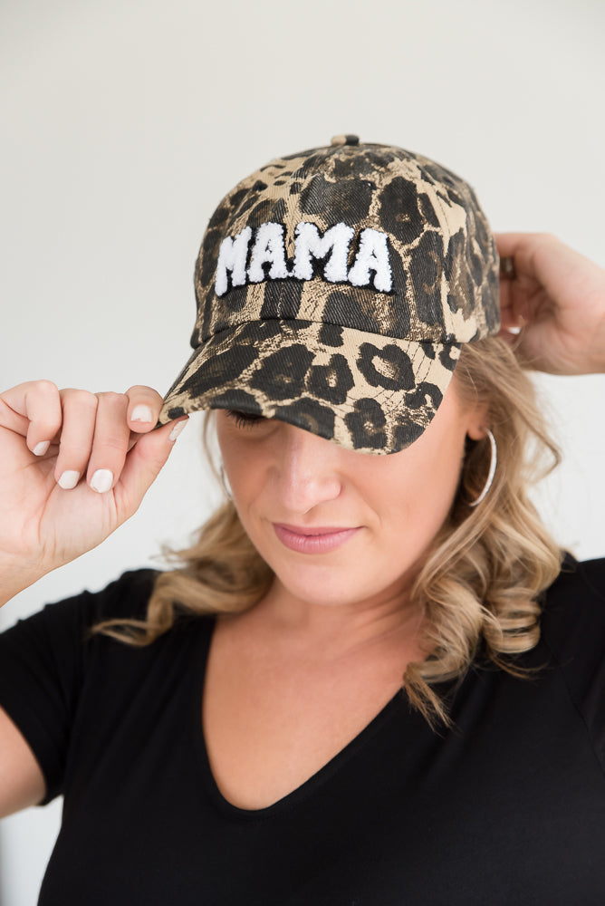 Mama Patch Leopard Hat