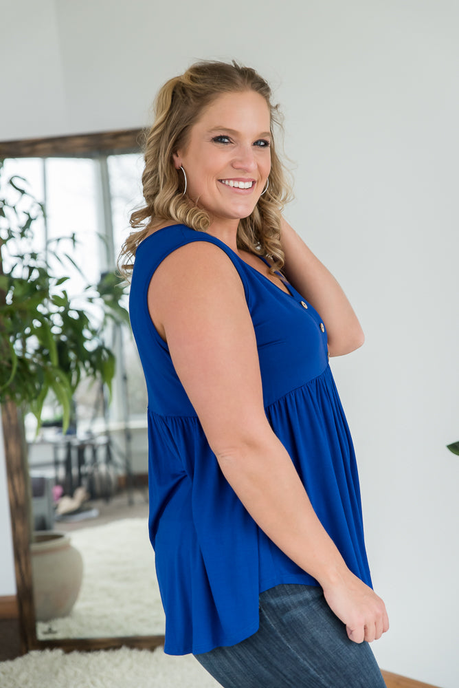 Keepin' Up Tank in Blue