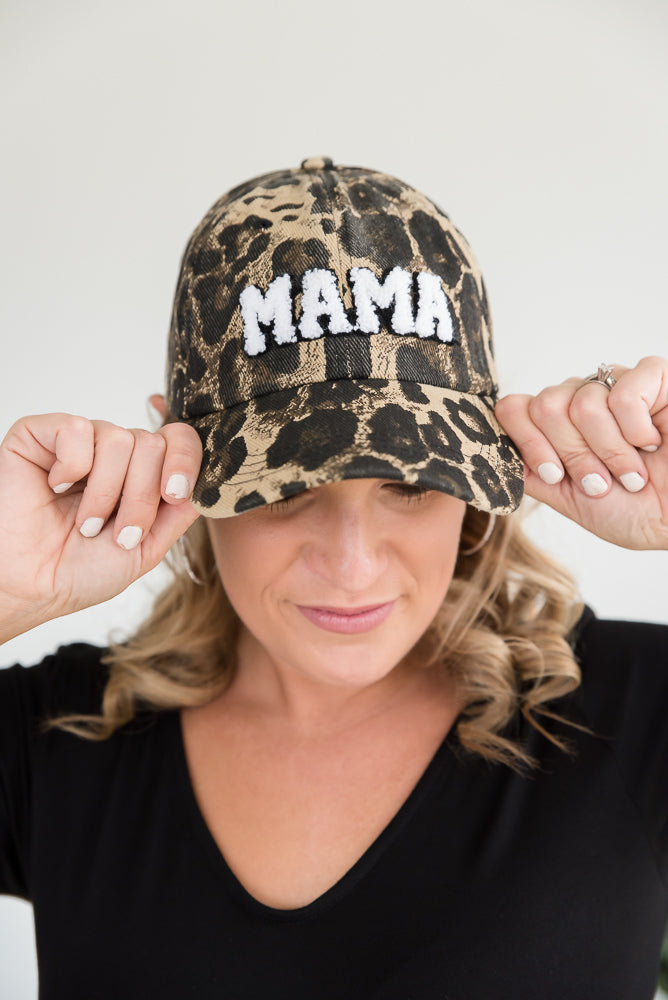 Mama Patch Leopard Hat