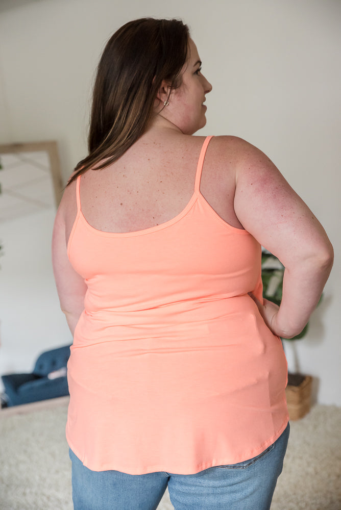 Sundown Reversible Cami in Neon Coral