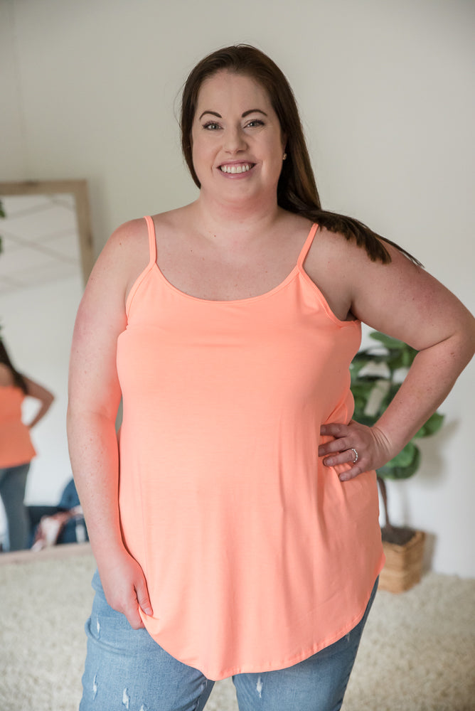 Sundown Reversible Cami in Neon Coral