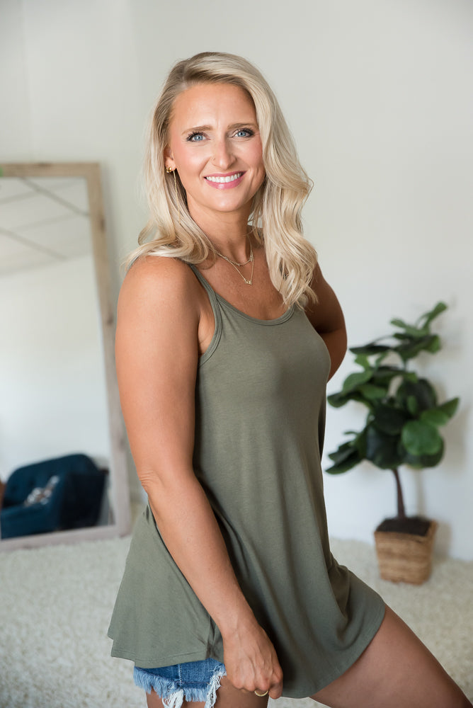Sundown Reversible Cami in Olive