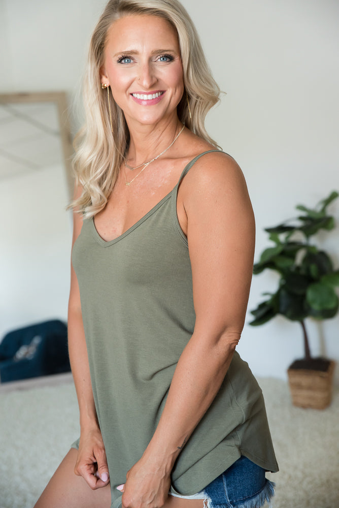 Sundown Reversible Cami in Olive