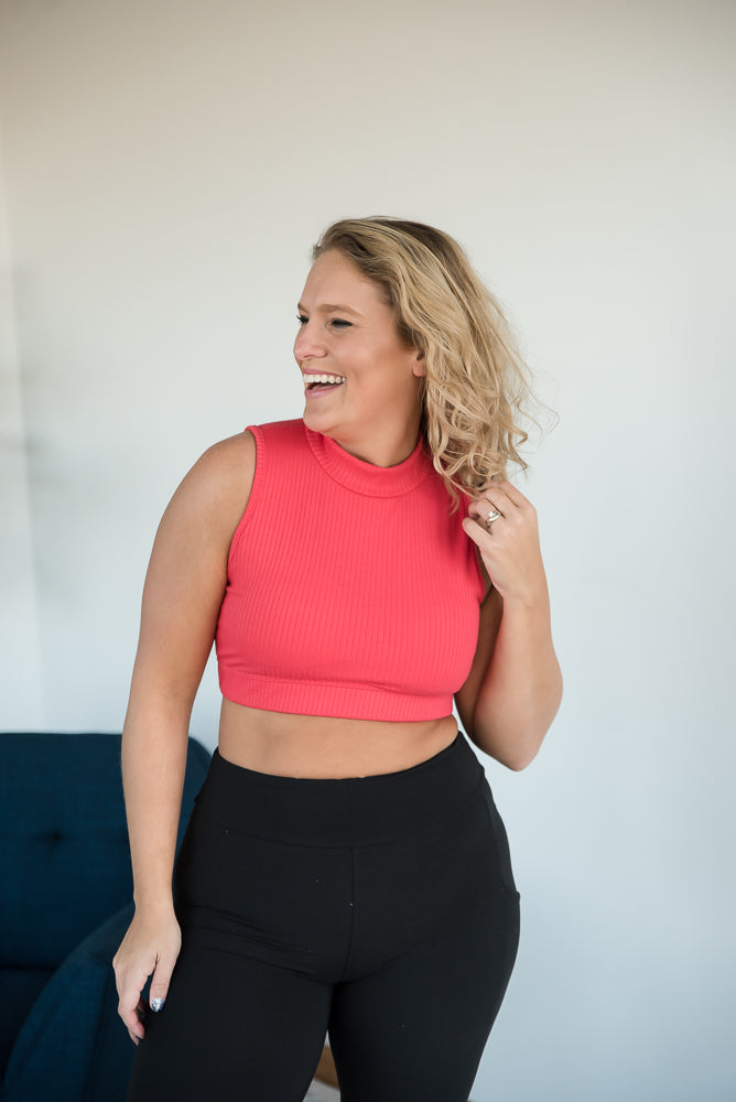 Live for the Day Crop Top in Coral