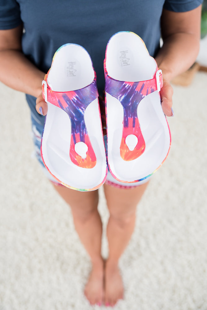 My Tie Dye Jet Ski Sandals