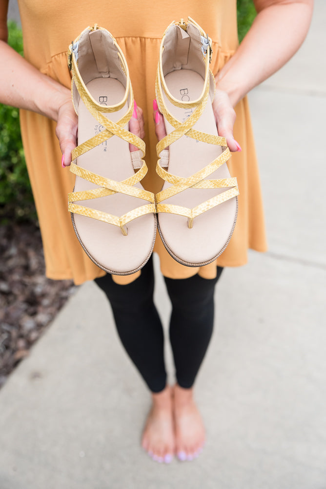 Sweet Tea Sandals in Yellow