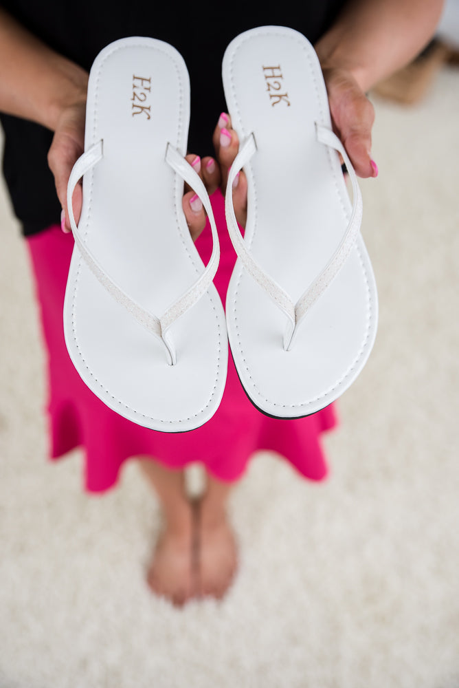 Sassy Sandals in White