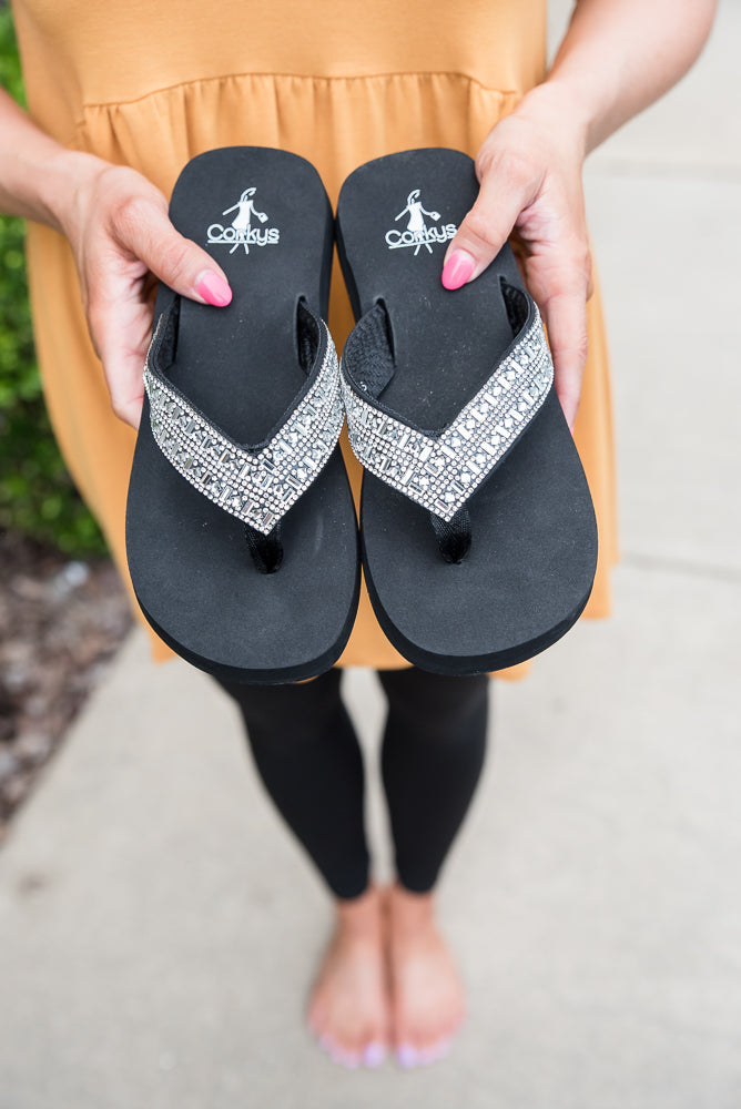 Hibiscus Sandals in Crystal Clear