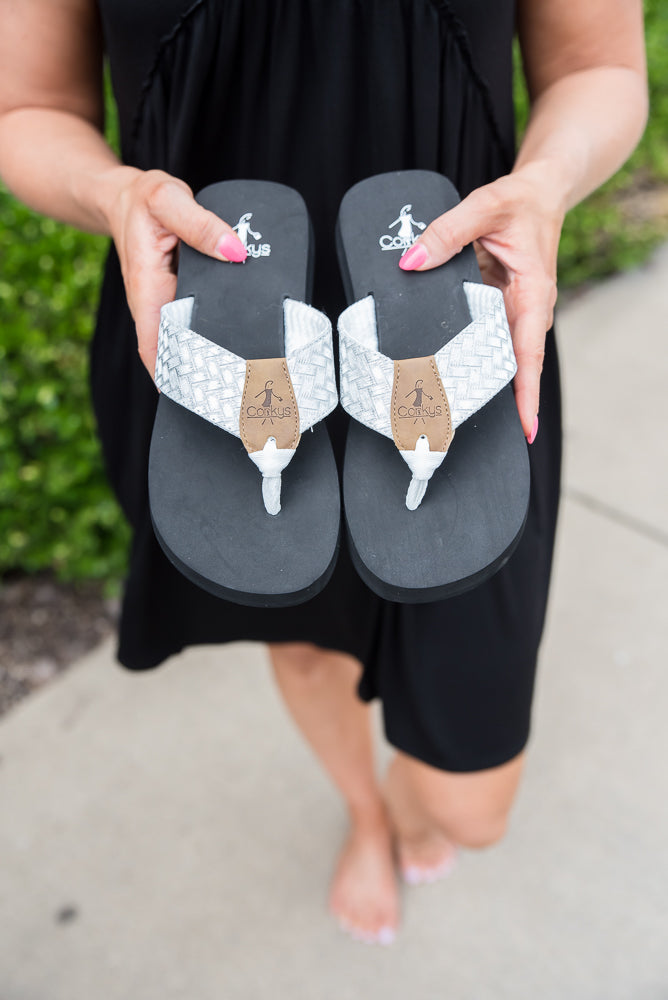Sunsational Sandals in White