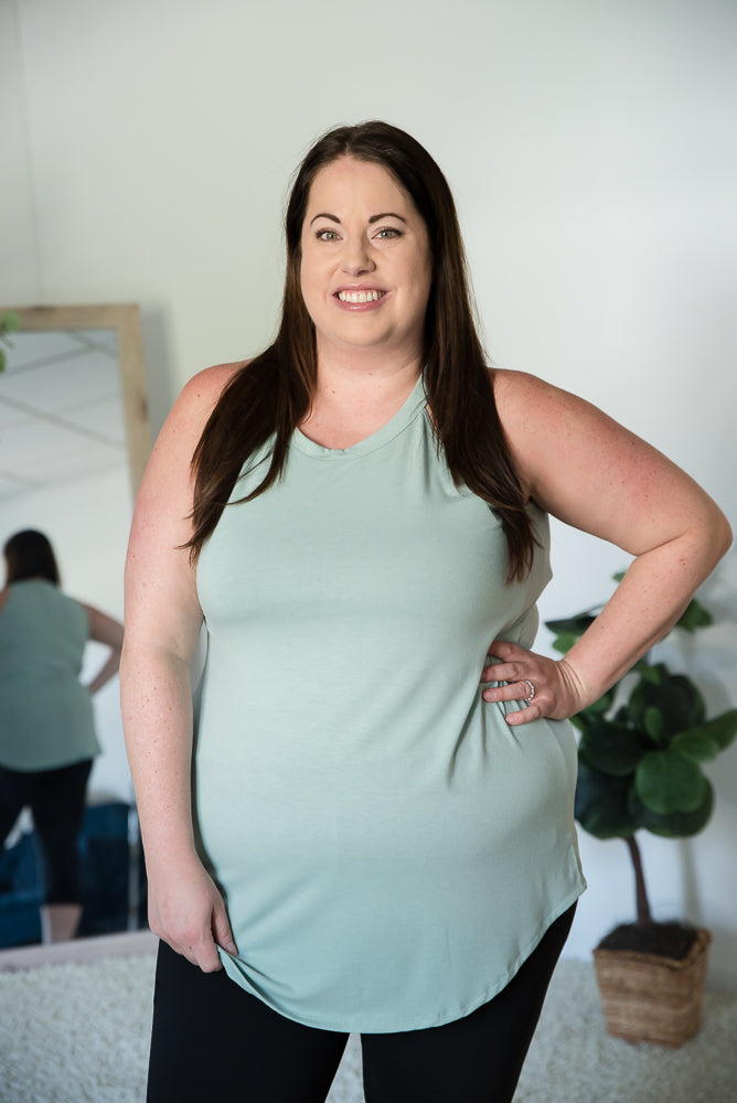 Things Change Halter Top in Green