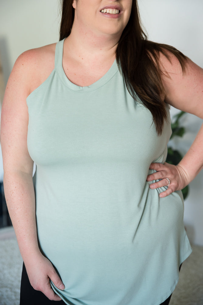 Things Change Halter Top in Green