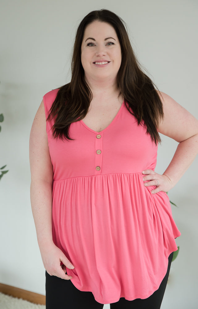 Keepin' Up Tank in Coral