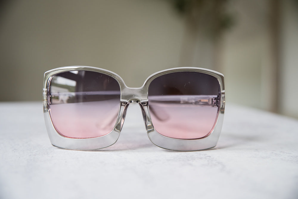 The Megan Sunglasses in Pink & Gray