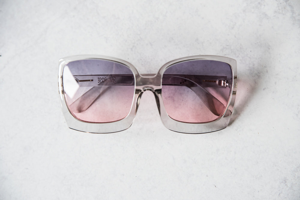 The Megan Sunglasses in Pink & Gray