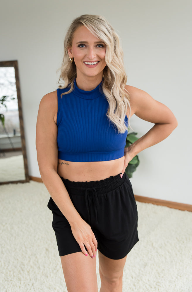 Live for the Day Crop Top in Blue