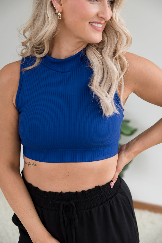 Live for the Day Crop Top in Blue