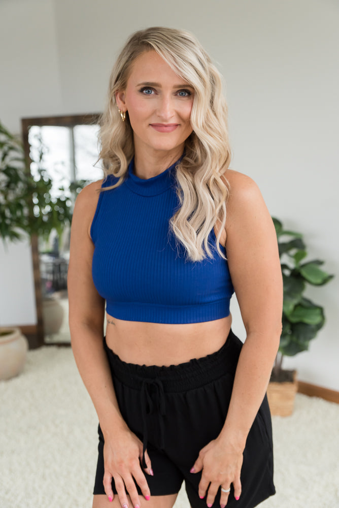 Live for the Day Crop Top in Blue