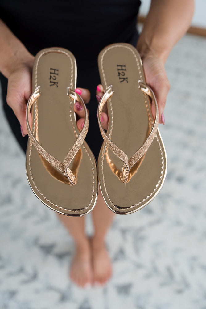 Sassy Sandals in Rose Gold