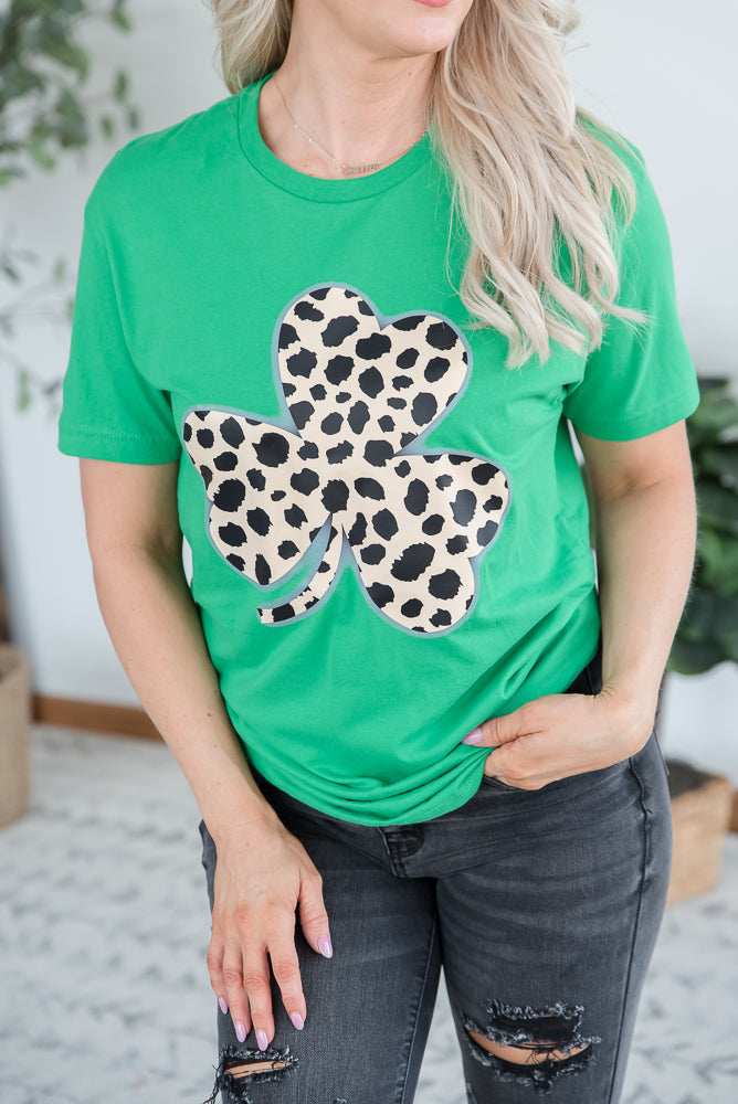 Leopard Clover Graphic Tee