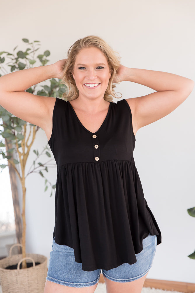 Keepin' Up Tank in Black