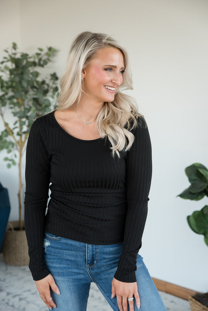 More Than a Feeling Top in Black