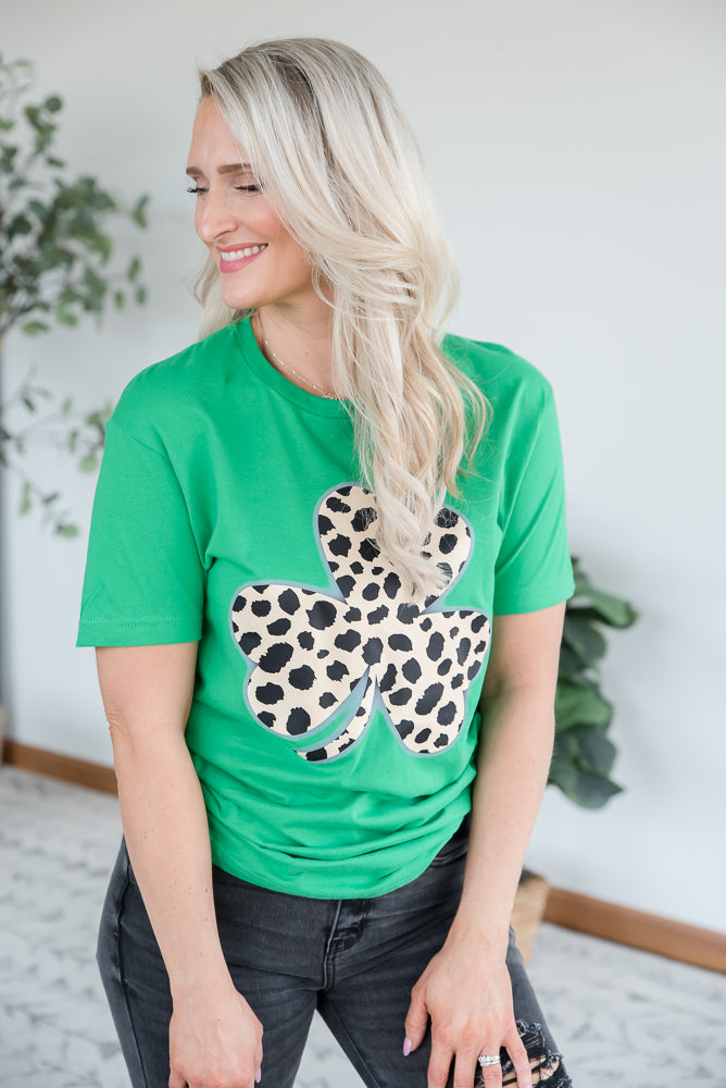 Leopard Clover Graphic Tee