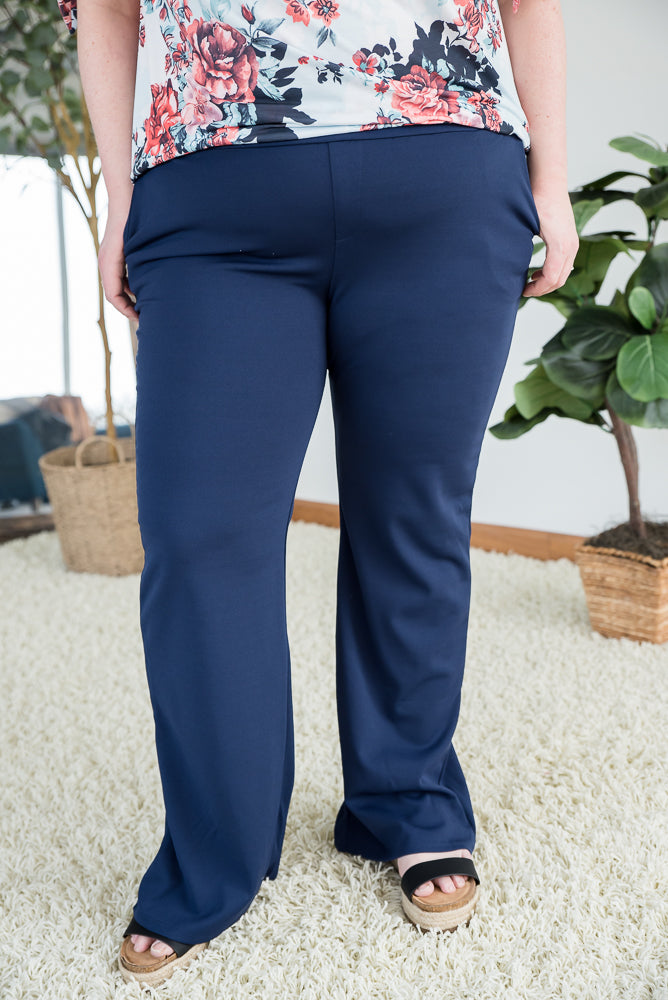 Dare to Flare Pants in Navy