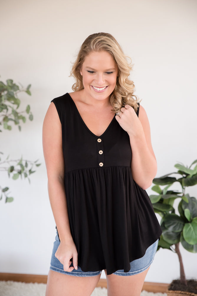 Keepin' Up Tank in Black