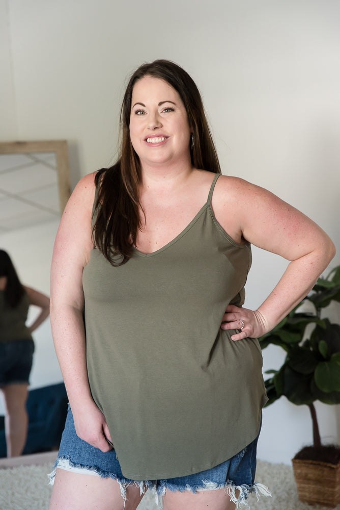 Sundown Reversible Cami in Olive