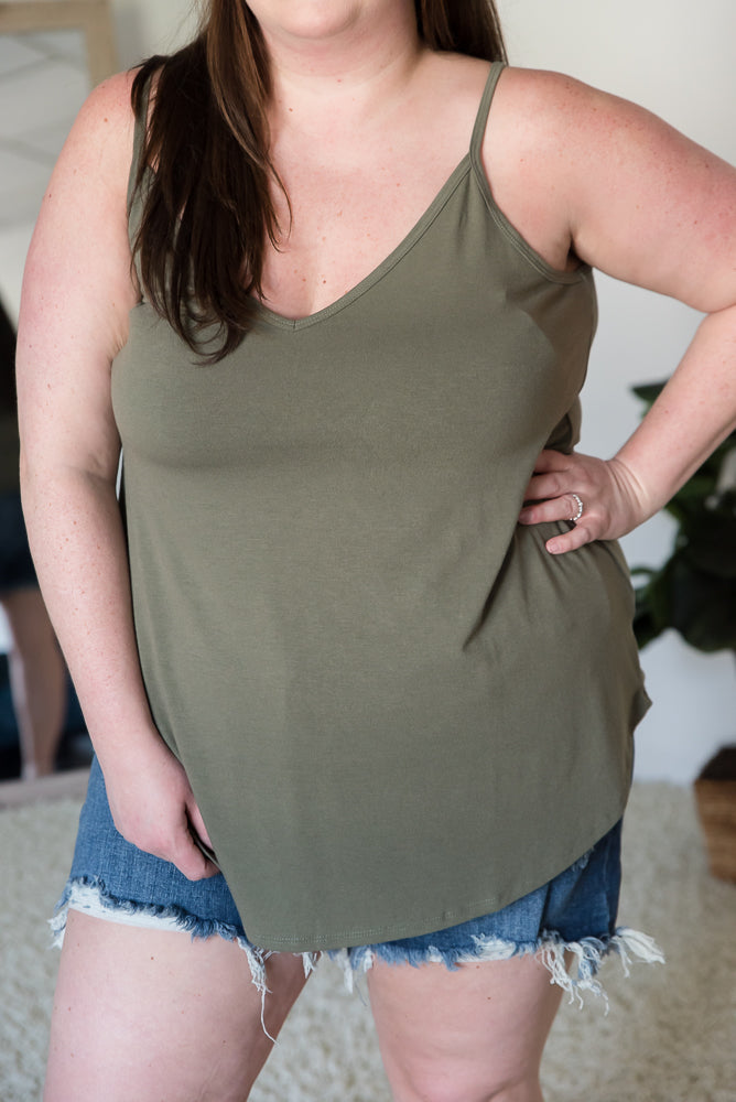 Sundown Reversible Cami in Olive