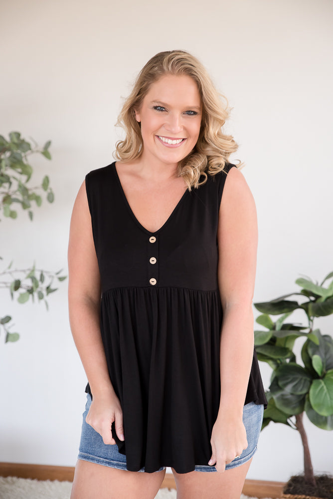 Keepin' Up Tank in Black