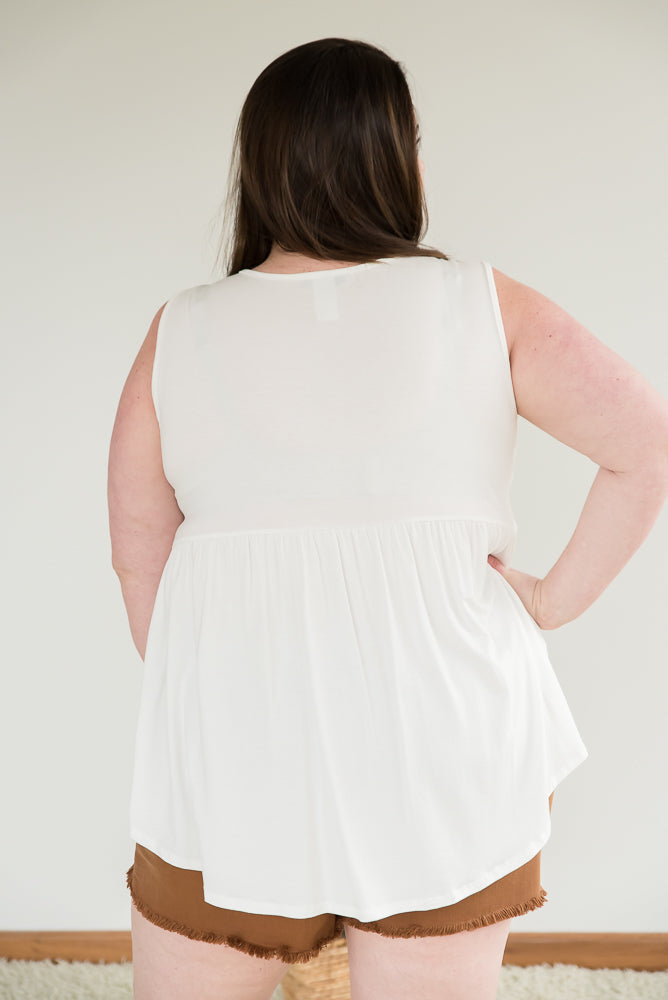 Keepin' Up Tank in Ivory
