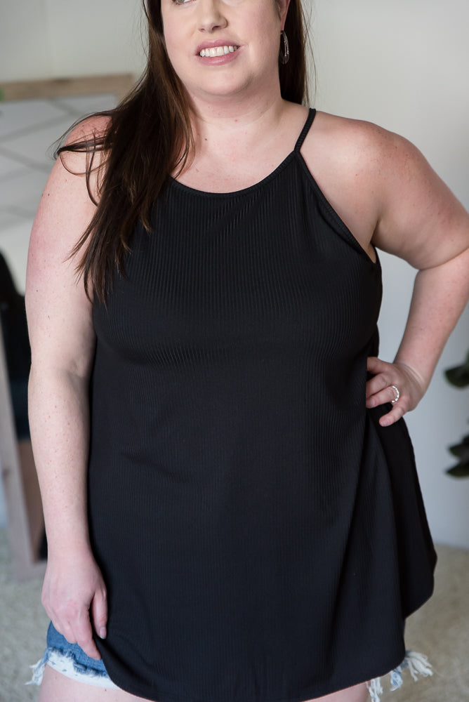Rock & Roll Sleeveless Top in Black