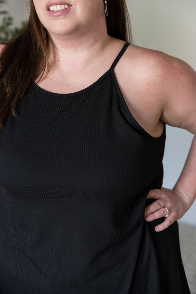 Rock & Roll Sleeveless Top in Black