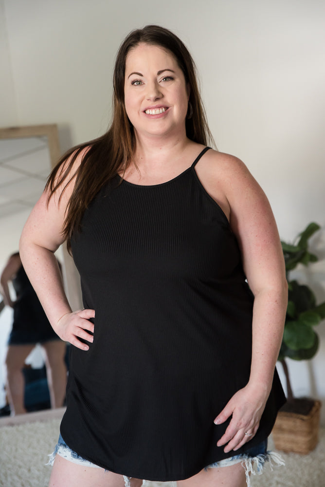 Rock & Roll Sleeveless Top in Black