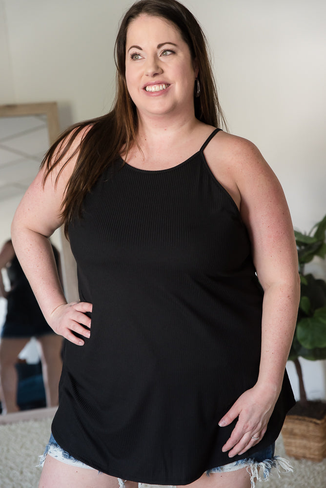 Rock & Roll Sleeveless Top in Black