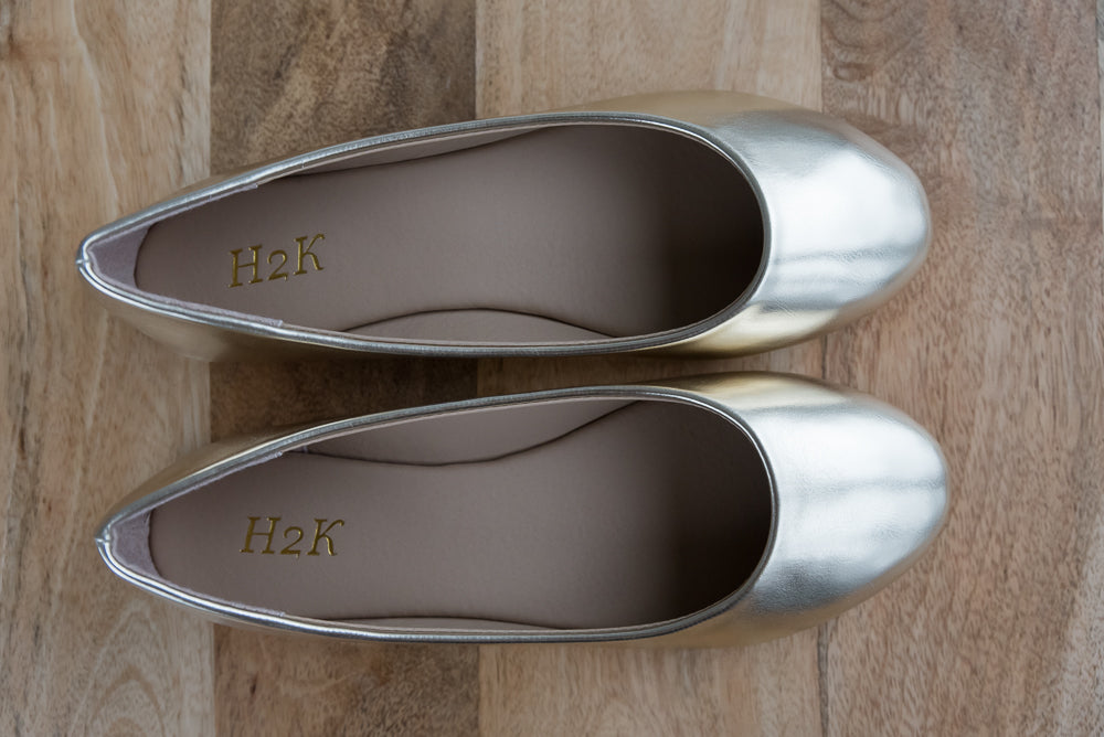 Totally Amused Gold Flats