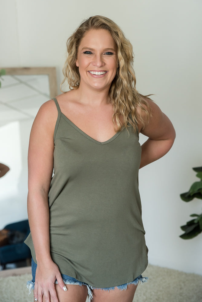 Sundown Reversible Cami in Olive