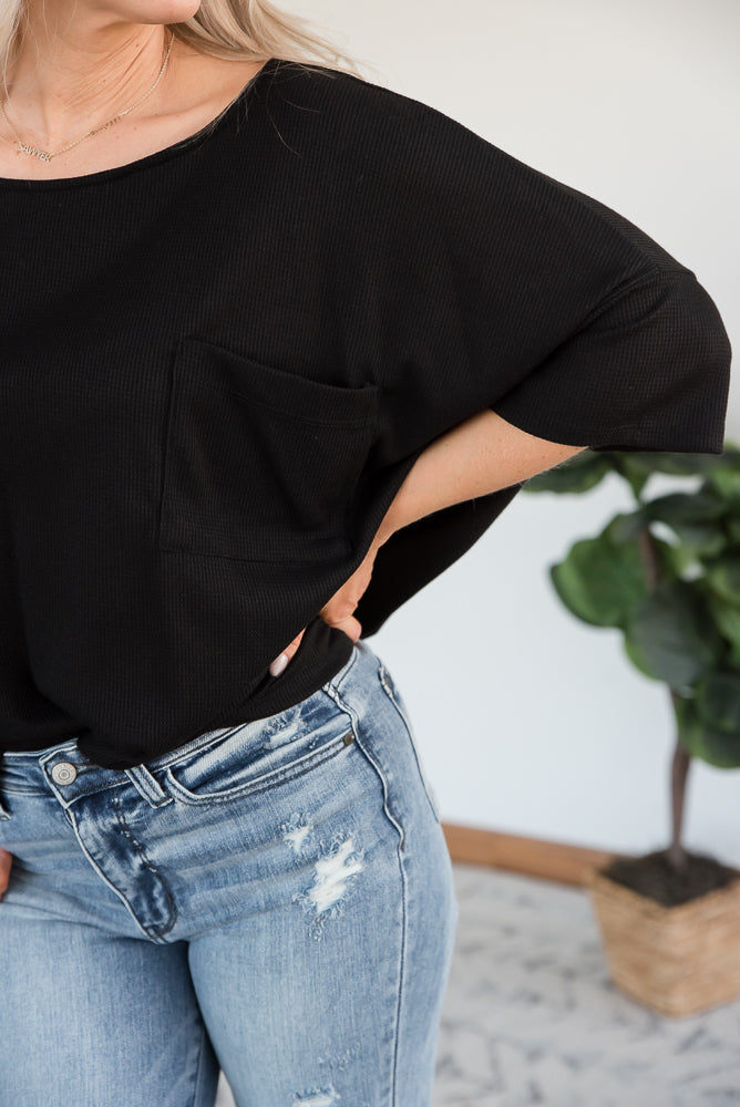 Pocket of Love Top in Black