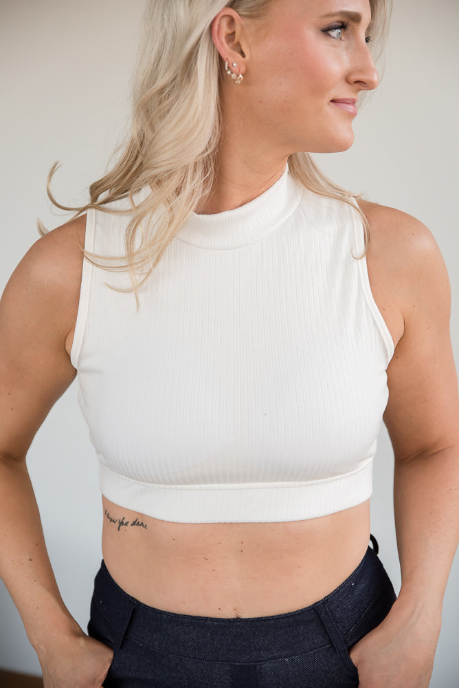 Live for the Day Crop Top in White