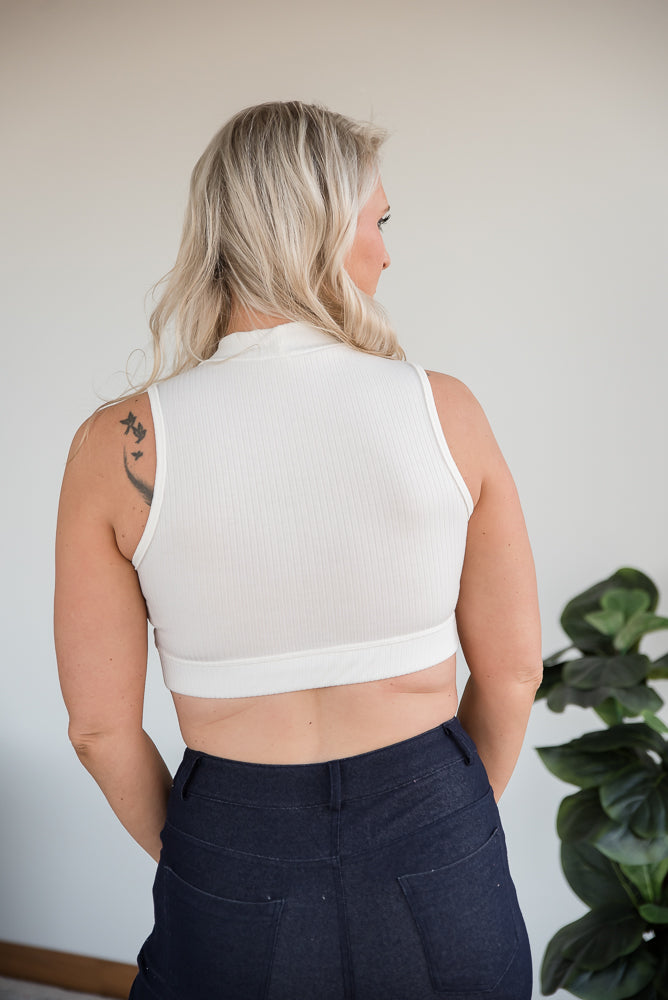 Live for the Day Crop Top in White