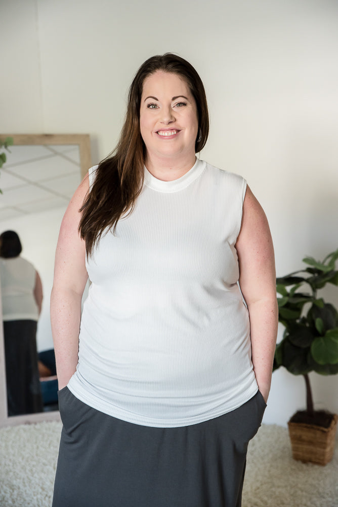 Ivory Haze Sleeveless Top