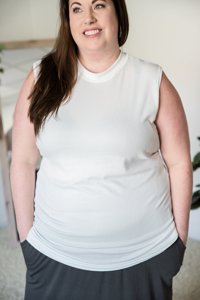 Ivory Haze Sleeveless Top