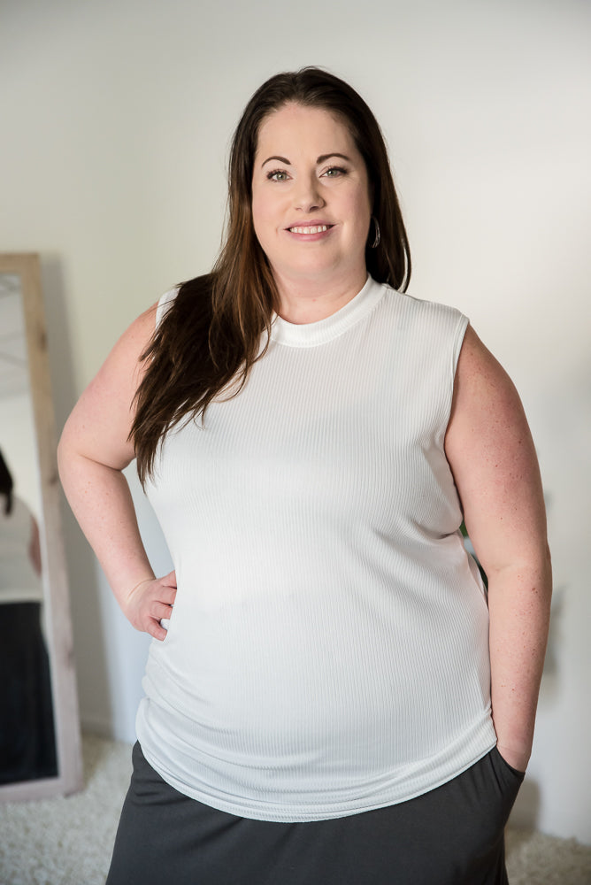 Ivory Haze Sleeveless Top